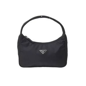 Prada Hobo Shoulder Bag Mini Handbag Nylon Black